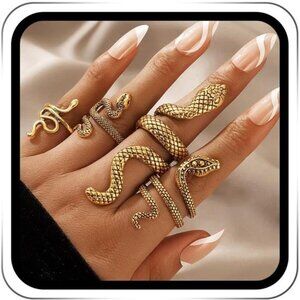 Snake Knuckle Statement Rings